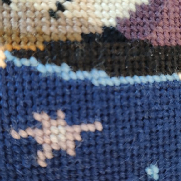 Vintage Large Crewel Needlepoint Pierrot 23"x27" - Picture 15 of 15